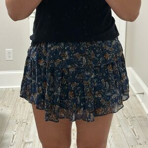 DREW: Navy Floral Skirt